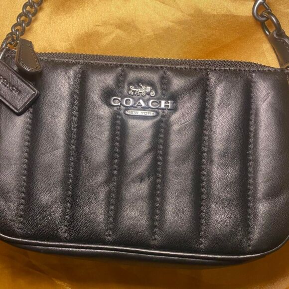 Coach Nolita 19 Quilted Black Leather Shoulder Bag w/ Gunmetal Hardware - Picture 2 of 8